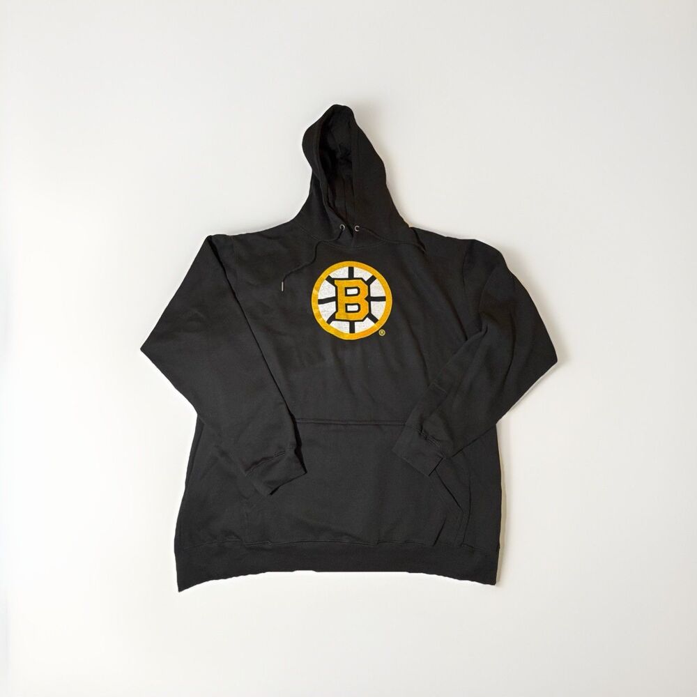 New Boston Bruins Fanatics Pullover Hoodie Black NHL Hockey Sweatshirt Men’s 2XL